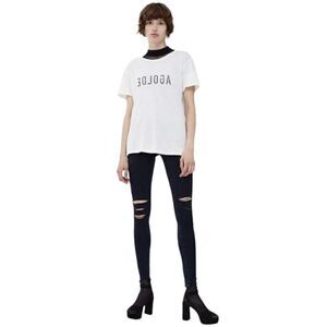 AGOLDE Sophie Hi Rise Skinny Ruthless Black Skinny Fit Distressed Jeans Size 26